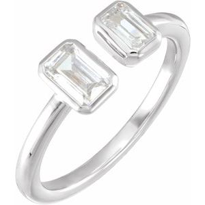 14K Gold 1 CTW Lab-Grown Diamond Two-Stone Ring