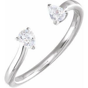 14K Gold 1/5 CTW Lab-Grown Diamond Two-Stone Ring