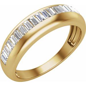 14K Gold 1/2 CTW Natural Diamond Anniversary Band