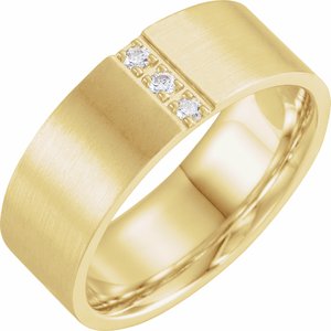 14K Gold 1/10 CTW Natural Diamond Band