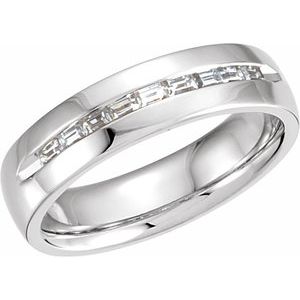 14K X1 White Gold 6 mm Channel-Set Band Mounting