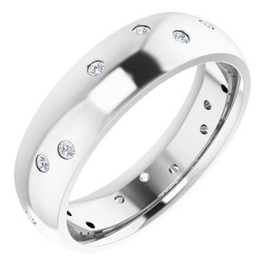 14K Gold 1/5 CTW Diamond Scattered Accented Band