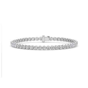 14K White Gold 12ctw Lab Diamond Tennis Bracelet