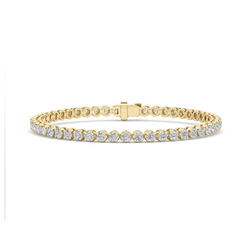 14K Yellow Gold 5ctw Lab Diamond Tennis Bracelet