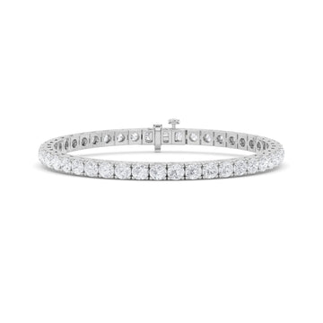 18K White Gold 8ctw F+ VS+ Lab Diamond Tennis Bracelet