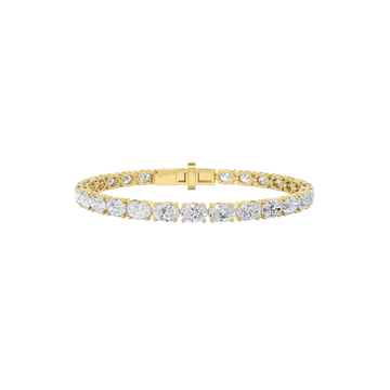 14K Yellow Gold 12ctw Lab Diamond Oval Bracelet