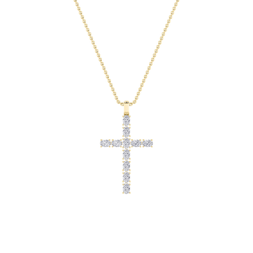 14K Yellow Gold Lab Diamond Pendant 2.1ctw Oval Center
