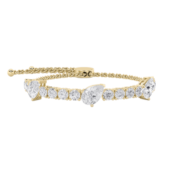 14K Yellow Gold 4.5CTW Lab Diamond Radiant Bracelet