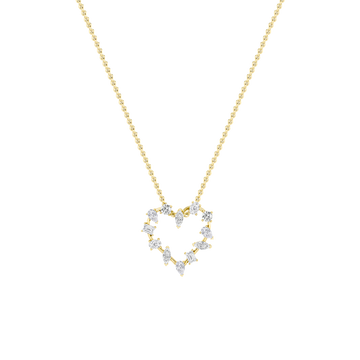 14K Yellow Gold Lab Diamond Pendant 2.5CTW F+VS+
