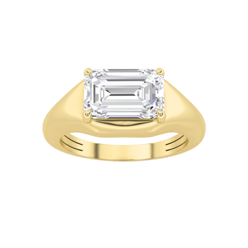 14K Yellow Gold 2ct Lab Diamond Ring Sz 7