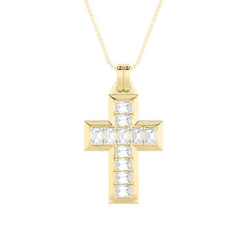 14K Yellow Gold 3CTW Lab Diamond Pendant