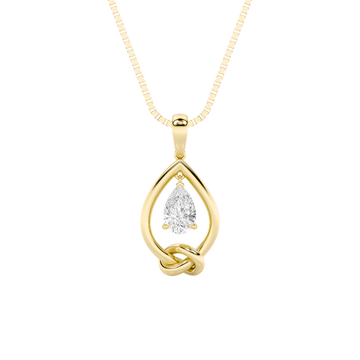 14K Yellow Gold 1ctw Lab Diamond Pendant