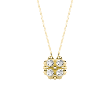 14K Yellow Gold 1ctw Lab Diamond Pendant Timeless Charm