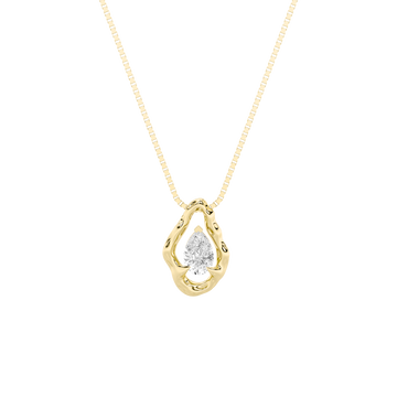 14K Yellow Gold 1ctw Lab Diamond Pendant Timeless Charm