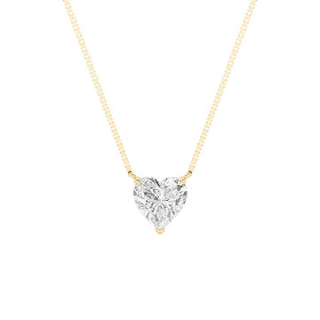 14K Yellow Gold Lab Diamond Pendant 1ctw