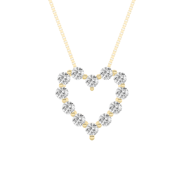 14K Yellow Gold 2ctw Lab Diamond Pendant