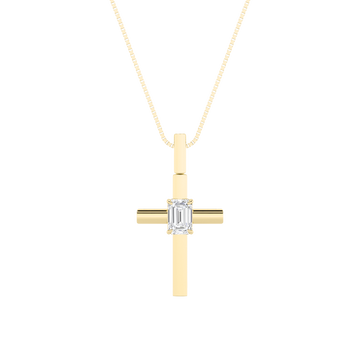 14K Yellow Gold 0.5ct Lab Diamond Pendant