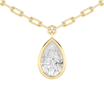 14K Yellow Gold 2ctw Lab Diamond Pendant