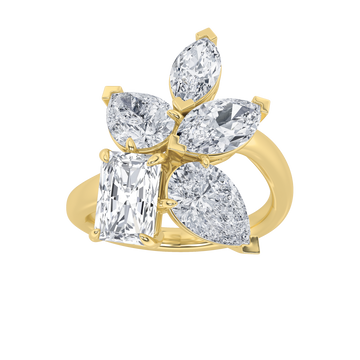 14K Yellow Gold 4.5ctw Lab Diamond Solitaire Ring Sz 7