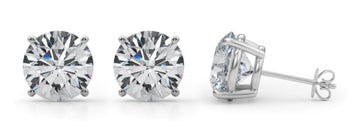 (7 CTTW) 1 CT 4 PRONG WIRE EARRINGS Complete per pair.