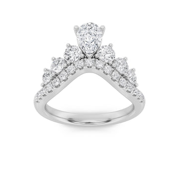 14K White Gold 1.5ctw Lab Diamond Solitaire Ring