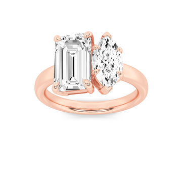 14K Rose Gold Lab Diamond Ring 3.1ctw F+VS+