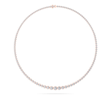 14K Rose Gold Lab Diamond Necklace 9.8ctw Pendant