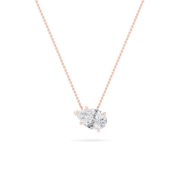14K Rose Gold Lab Diamond Pendant 1ctw