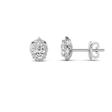 14K White Gold 1ctw Lab Diamond Stud Earrings