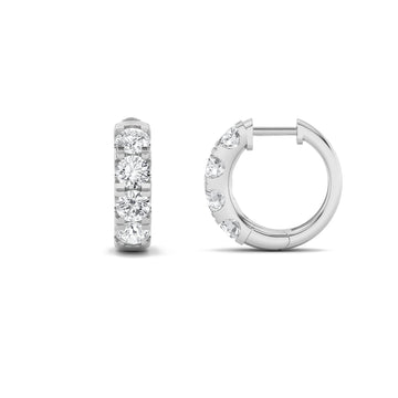 14K White Gold 3ctw F VS+ Lab Diamond Studs