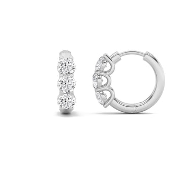 14K White Gold 3.4ctw Oval Lab Diamond Studs