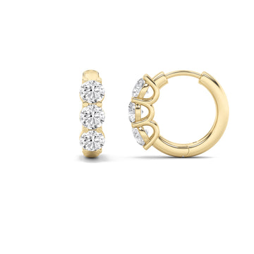 14K Yellow Gold 2ctw Lab Diamond Stud Earrings