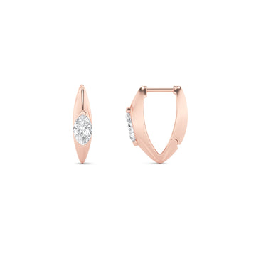 14K Rose Gold 1ctw Lab Diamond Marquise Stud Earrings