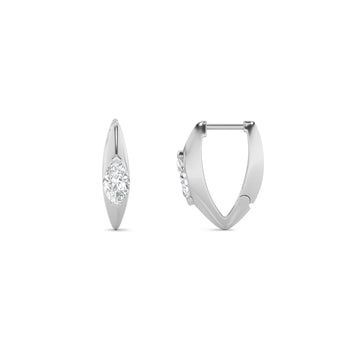 14K White Gold 1ctw Lab Diamond Marquise Stud Earrings