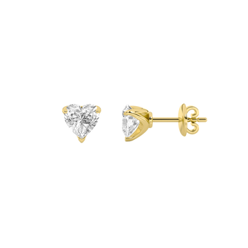 14K Yellow Gold 2ctw Lab Diamond Stud Earrings