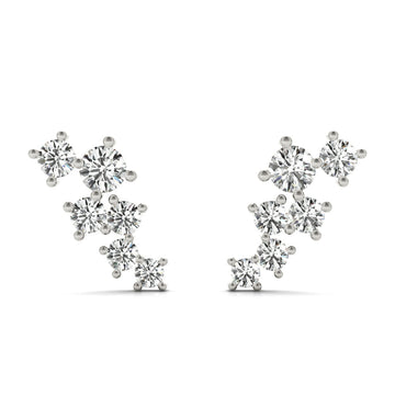 LAB GROWN DIAMOND FASHION EARRINGS ROUND