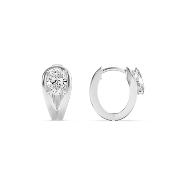 14K White Gold 1.5ctw Oval Lab Diamond Earrings