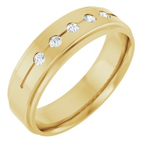 14K Gold 1/6 CTW Natural Diamond Band