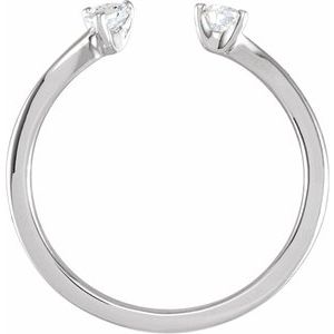 14K Gold 1/5 CTW Lab-Grown Diamond Two-Stone Ring