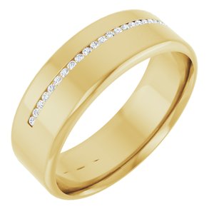 14K Gold 0.08 CTW Natural Diamond Band