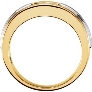 14K Yellow & White 1/4 CTW Natural Diamond Band