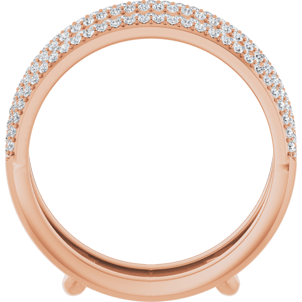 14K Gold 1/2 CTW Natural Diamond Ring Guard