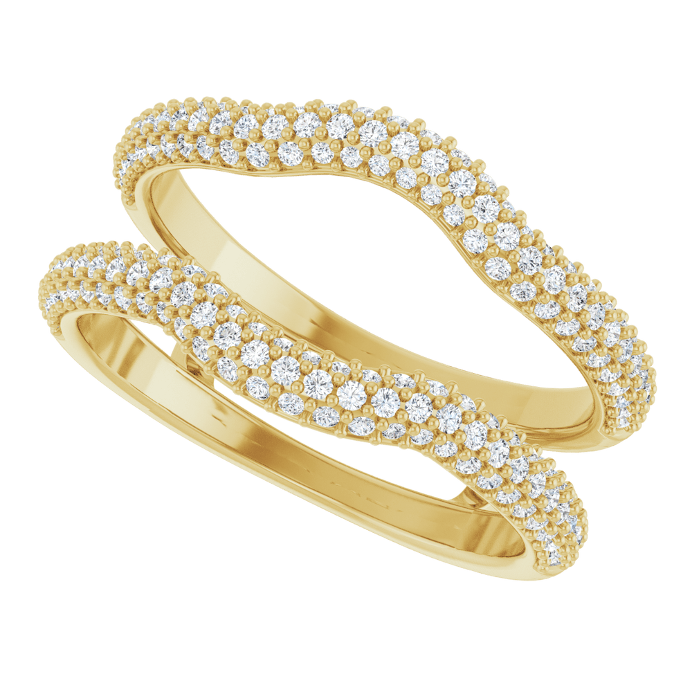 14K Gold 5/8 CTW Natural Diamond Ring Guard
