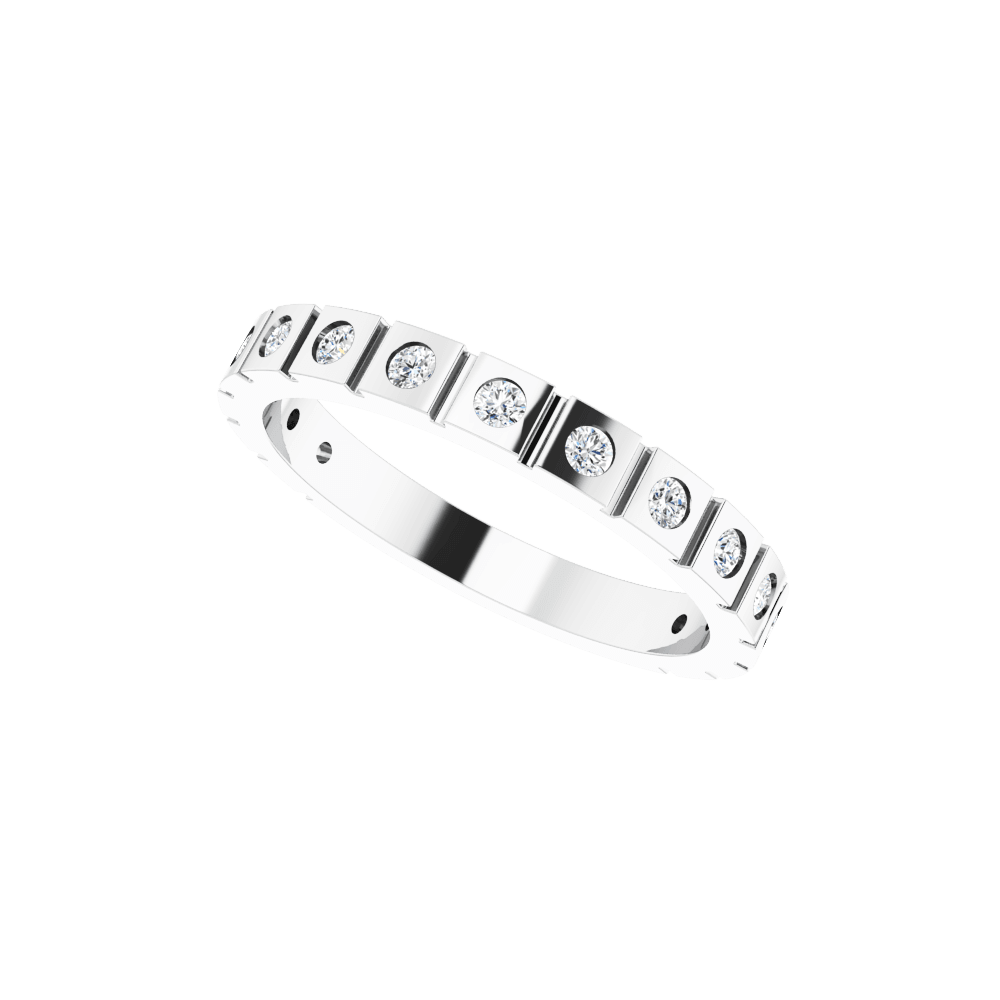 14K Gold 1/3 CTW Natural Diamond Geometric Anniversary Band