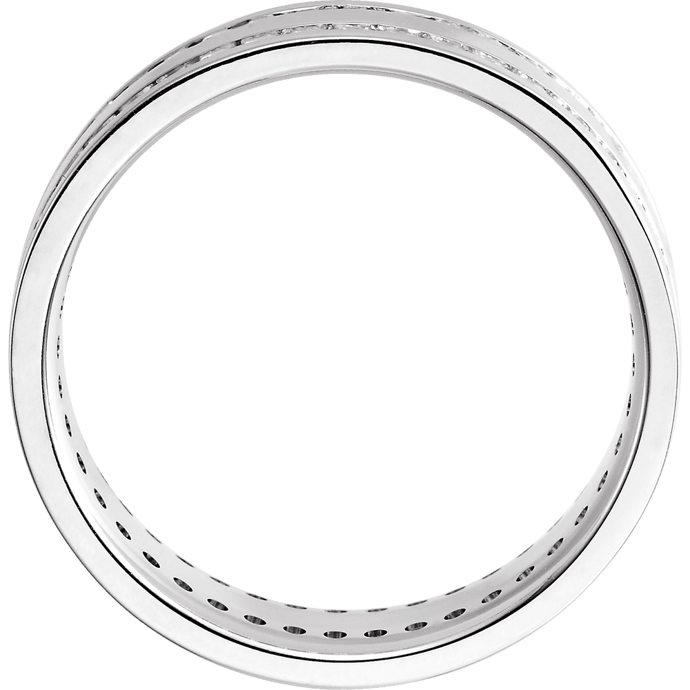 14K Gold 1 1/3 CTW Natural Diamond Flat Band
