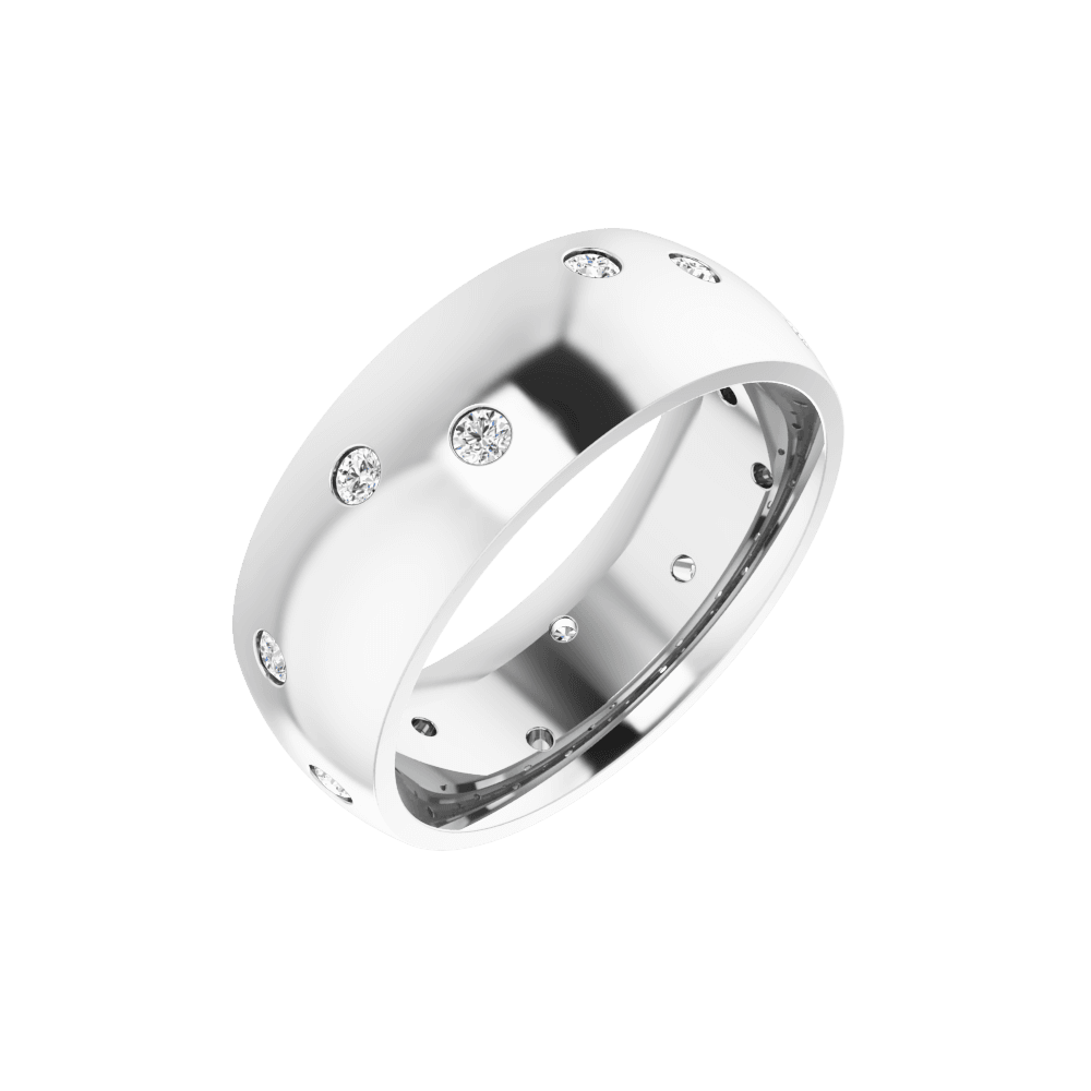 14K Gold 1/5 CTW Diamond Scattered Accented Band
