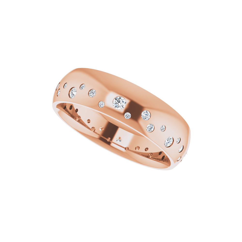 14K Gold 3/8 CTW Natural Diamond Band