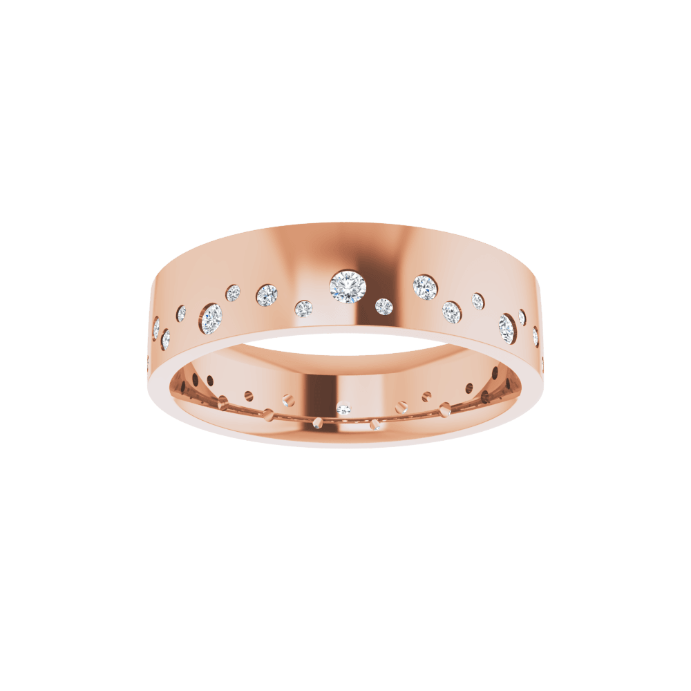 14K Gold 3/8 CTW Natural Diamond Band