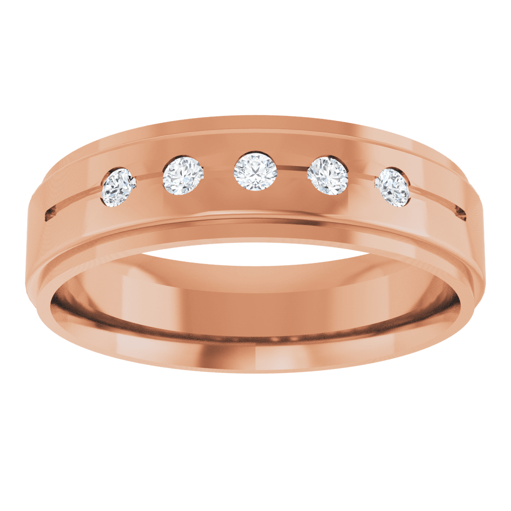 14K Gold 1/6 CTW Natural Diamond Band