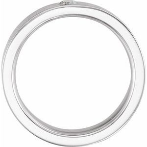 14K Gold 1/10 CTW Natural Diamond Flat Band